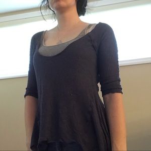 FREE PEOPLE draped purple shirt